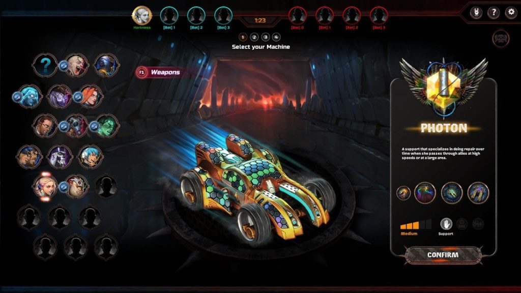 Действие в Heavy Metal Machines